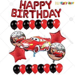 017U -Car Theme Birthday Decoration Combo - Set of 48