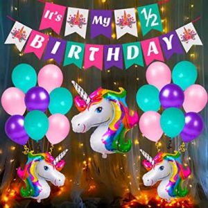 2B - Unicorn Theme Birthday Decoration Combo - Set Of 40