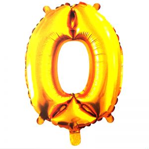 30 Inches Number 0 Golden Foil Balloon