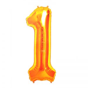 1 Golden Foil Balloon - 30 Inches Number 