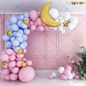 A1 - Balloon Arch Decoration Garland Kit - Blue & Pink - Set Of 81