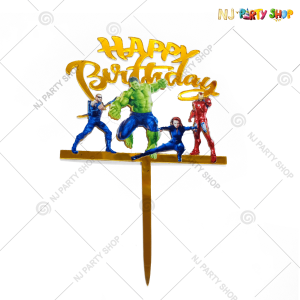 Avengers Theme Happy Birthday Cake Topper