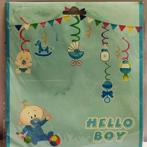 Baby Boy Swirls - Set of 12