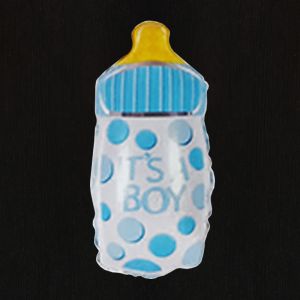 Baby Feeder Shape Blue Foil Balloon