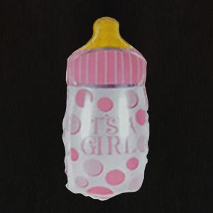 Baby Feeder Shape Pink Foil Balloon