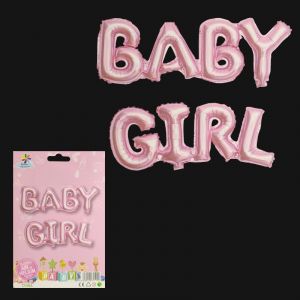 Baby Girl Pink Alphabets Foil Balloon