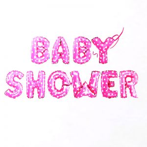 Baby Shower Alphabet Foil Ballloon Set - Pink