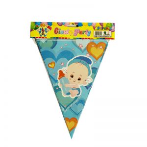 Baby Shower Blue Flag Banner