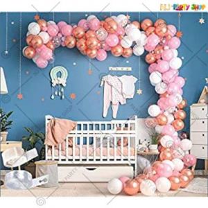 Balloon Arch Decoration Garland Kit - Rose Gold  & White  - Set Of 82