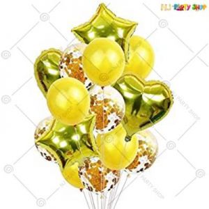 Balloon Combo - Golden - Set Of 14