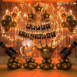 Birthday Decorations - Black & Golden - Model 1032