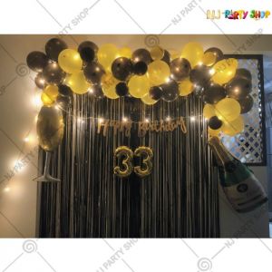 Birthday Decorations - Black & Golden - Model 1034