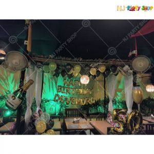 Birthday Decorations - Golden & Black - Restaurant Decorations - Model 1025