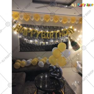 Birthday Decorations - Golden & Silver - Model 1017
