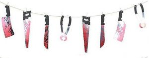 Blood Weapons Scary Halloween Decoration Banner