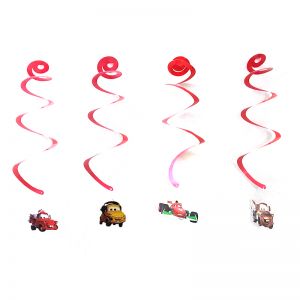 Car Theme Swirls/Streamers - Set of 4