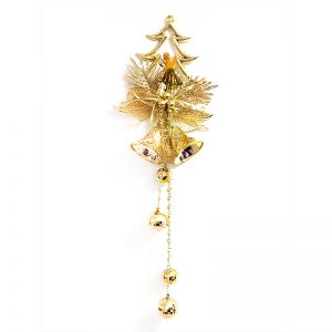 Christmas Tree with Angel/Bell Hanging - Golden