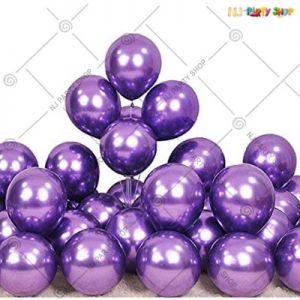 Chrome Balloon - Purple - Set Of 25