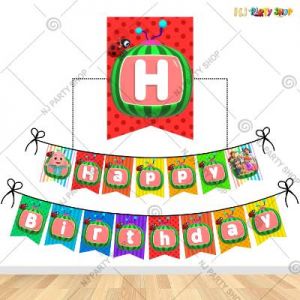 Cocomelon Theme Birthday Decoration Banner