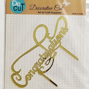 Congratulations Cake Topper - Golden