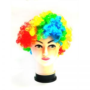 Curly Clown Afro Malinga Wig - Multi Colour
