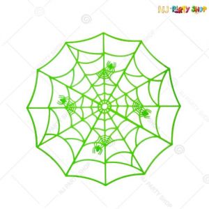 Glow In The Dark Spider Web With Spiders - Halloween Decorations