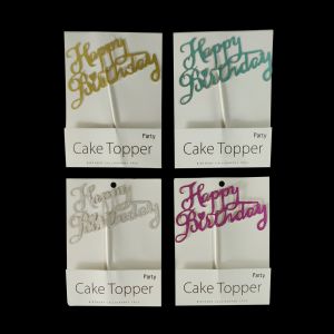 Happy Birthday Cake Toppers - Paper Set of 1