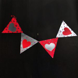 Heart Design Flag Banner Decoration