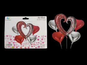 Heart Foil Balloons - Set of 5