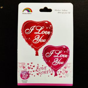 I Love you - Heart Shape Foil Balloon - Red