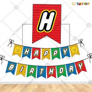 Lego Theme Birthday Decoration Banner