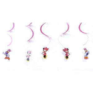 Minnie Mouse Theme Swirls/Streamers - Set of 5