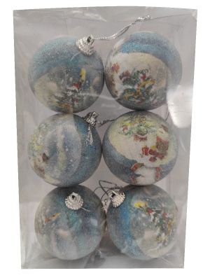 Santa Clause Print Balls Christmas Tree Decoration Ornaments - Model 1003