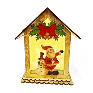 Santa House With Lights - Christmas Decorations