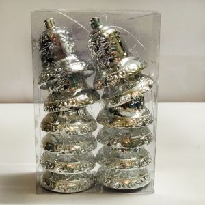 Silver Bells Hanging Ornaments - Big