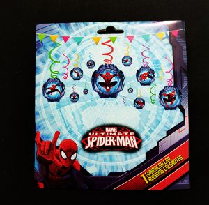Spiderman Swirls Hanging - Set of 12