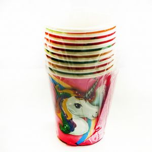Unicorn Theme Paper Cups - Set of 10