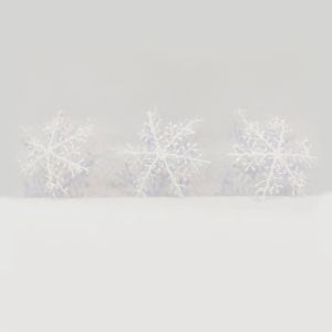 White Small Snow Flakes - Set of 3