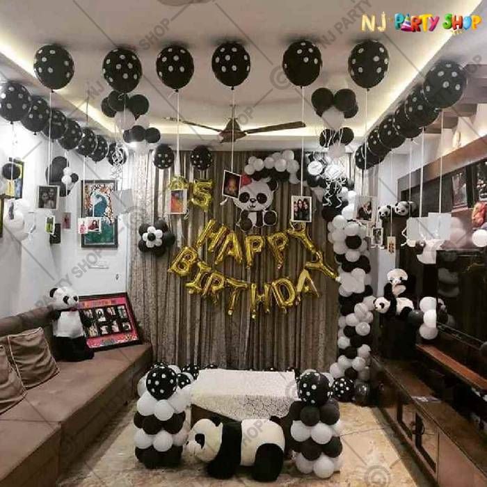 acción Juguetón Abultar Kids Birthday Decorations - Panda Cartoon Theme - Model - 1076
