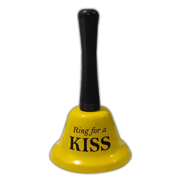 Rockin Gear Desk Bell Ring for a Kiss Call Bell Adult Novelty Party Toys and Gag Gift for Valentines Day Anniversaries Birthdays and More Pink 